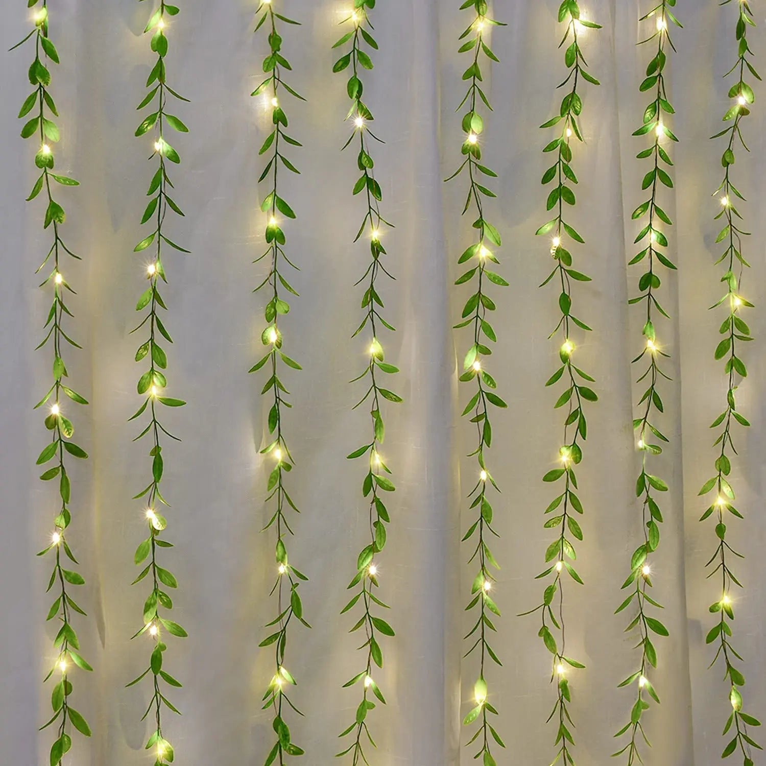 Artificial Ivy Willow Garland with String Lights – Hanging Greenery for Wall, Party, Wedding & Home Decor - Image 5