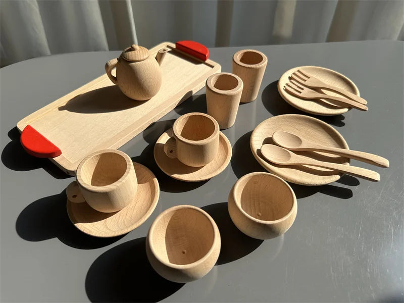 Kids Montessori Wooden Eggs & Kitchen Set - Image 16