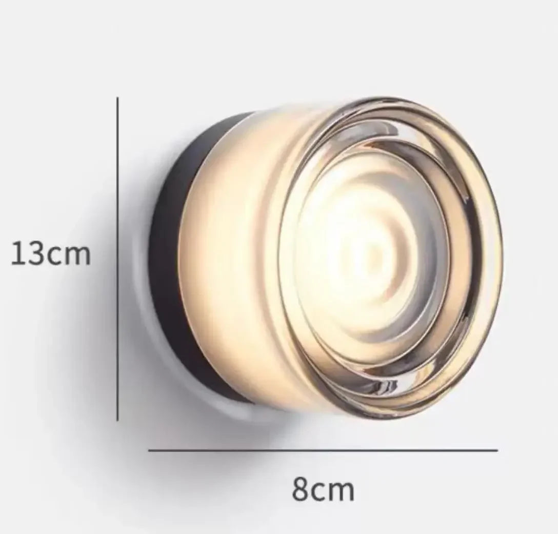 Modern Glass Round Wall Sconce Light Fixtures - Image 5