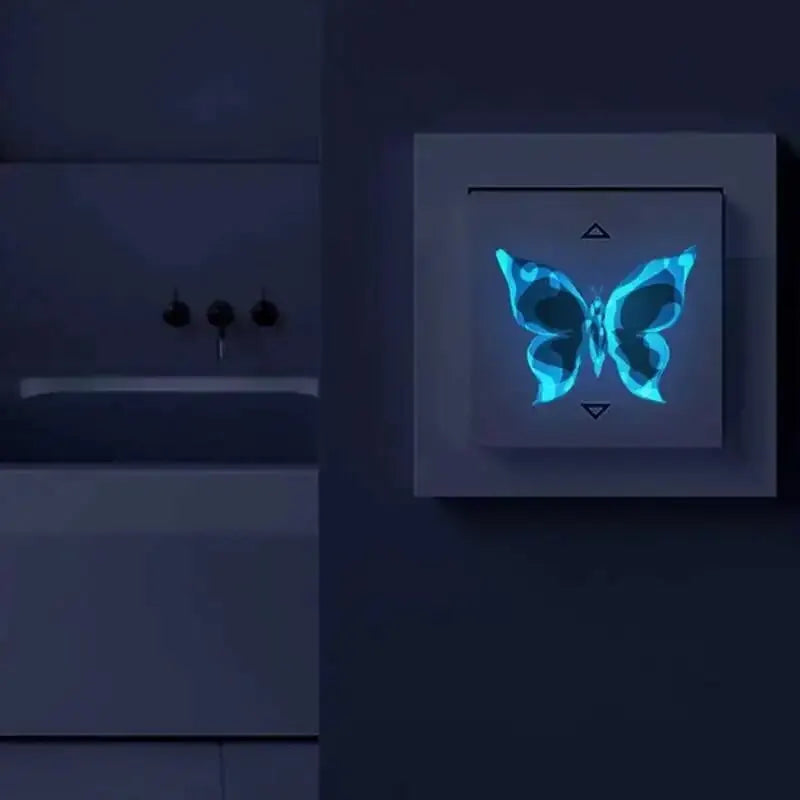 Blue Luminous Butterfly Switch Stickers - Image 2