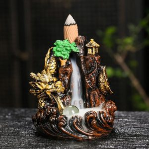 High Mountain Flowing Water Reflux Incense Burner – Bergamot Dragon Indoor Aroma Diffuser & Decorative Craft