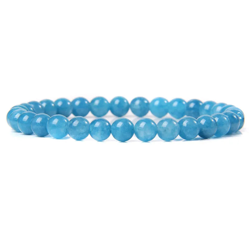 6MM Natural Stone Bead Stretch Bracelet – Energy Healing Agate Elastic Bangle for Men & Women - Image 39