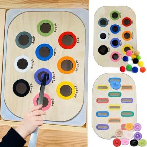 Children's Sensory Tray Table - Color Hairball Game