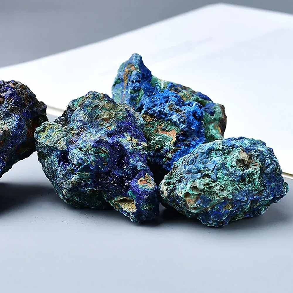 Natural Azurite Malachite Symbiotic Stone – Geode Crystal Specimen for Reiki Healing & Decorative Collectibles - Image 6