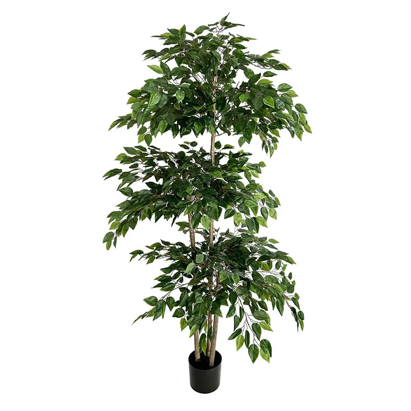 70in Artificial Ficus Tree – Large Tropical Real-Touch Banyan Plant for Home, Garden & Shop Decor - Image 2