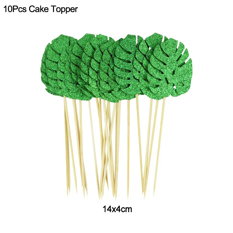 Artificial Tropical Palm Leaves – Hawaiian Luau & Jungle Theme Party Decor for Home & Events - Image 24