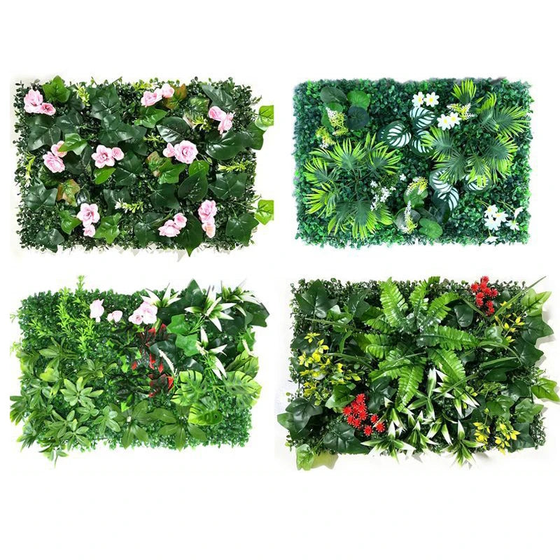 60x40cm Artificial Plant Green Wall Panel – Jungle-Style Faux Lawn for Home & Garden Decor - Image 5