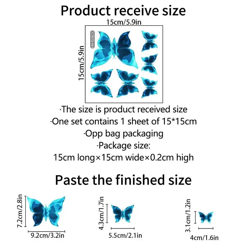 Blue Luminous Butterfly Switch Stickers - Image 6