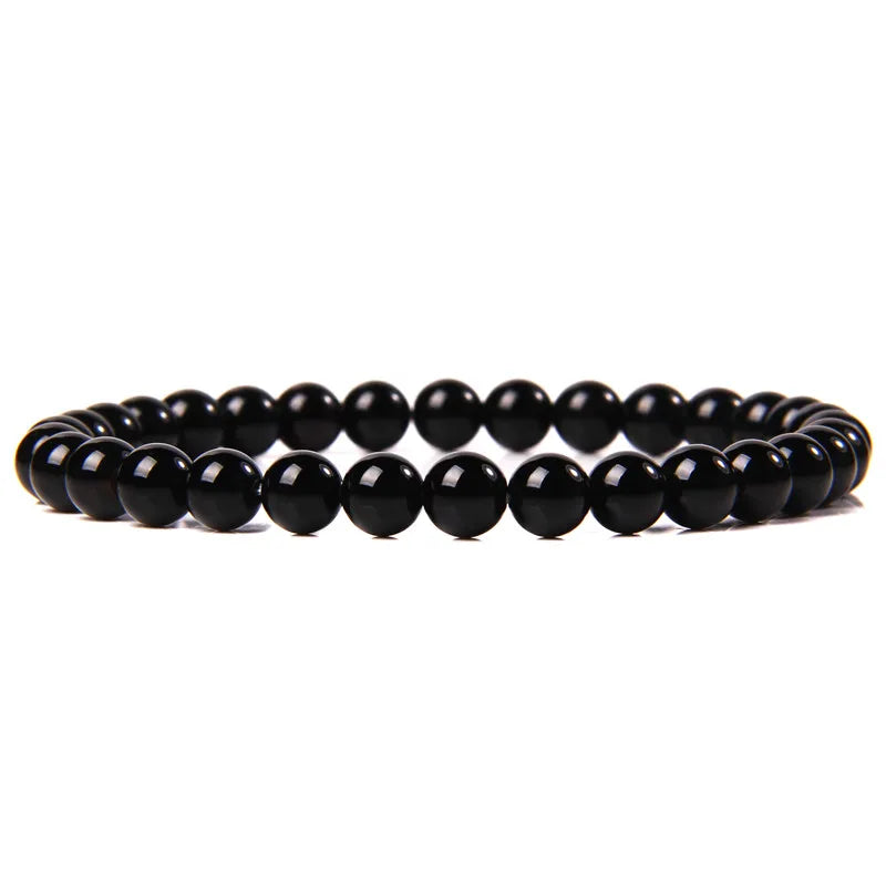 6MM Natural Stone Bead Stretch Bracelet – Energy Healing Agate Elastic Bangle for Men & Women - Image 36