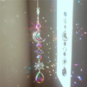 Galaxy Star Moon Crystal Wind Chime Pendant
