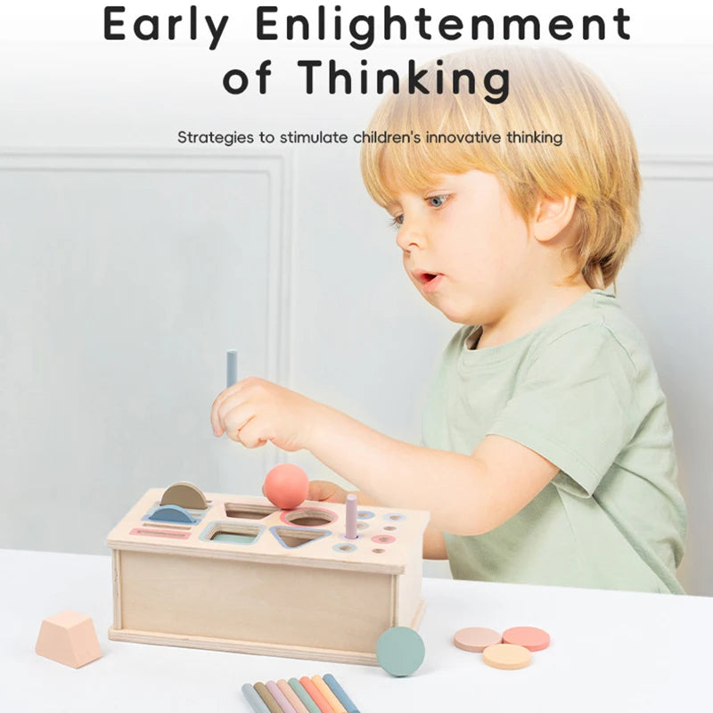 Baby Montessori Sensory Toy - Object Permanent Box - Image 2