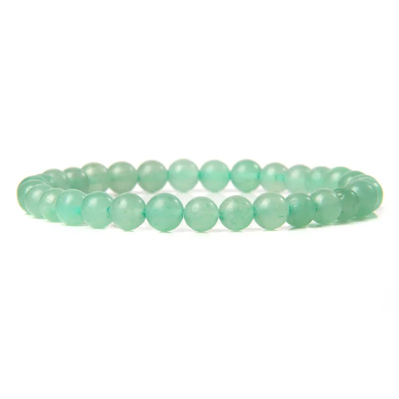 6MM Natural Stone Bead Stretch Bracelet – Energy Healing Agate Elastic Bangle for Men & Women - Image 14