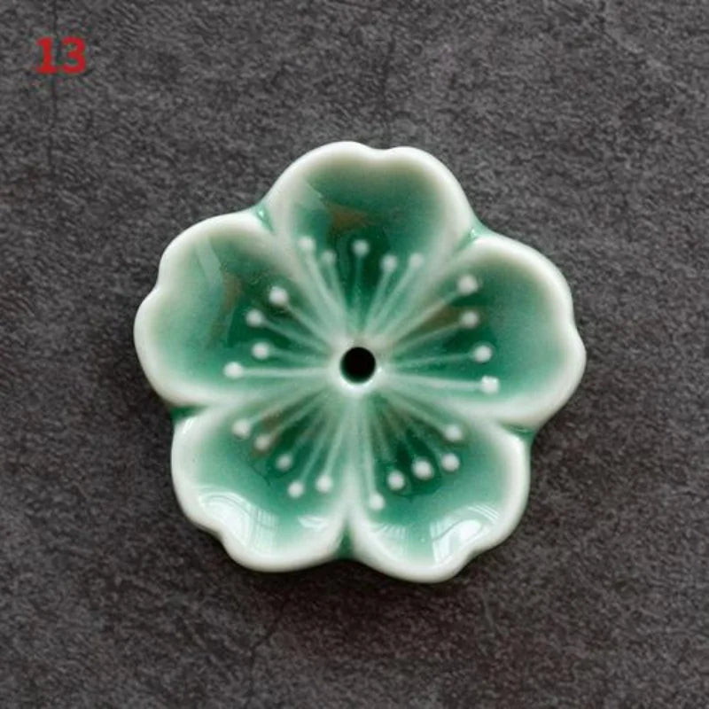 Ceramic Cherry Blossom Incense Burner – Elegant Stick Holder for Home, Office & Teahouse Decor - Image 18