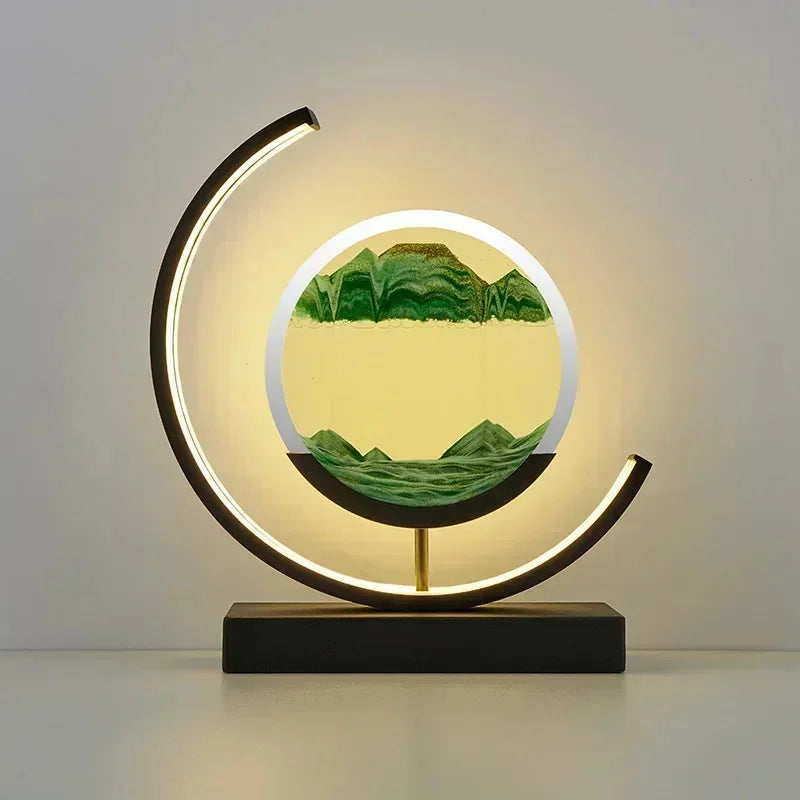 LED Moving Sand Art Table Lamp – 3D Quicksand Night Light Hourglass for Home Decor & Gifts - Image 15