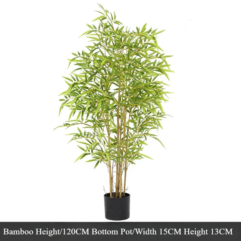 Artificial Bamboo Tree with Real Trunk – Lifelike Faux Plant for Indoor Home Decor - Image 9