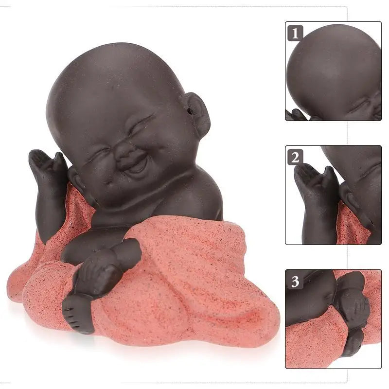 Ceramic Maitreya Buddha Statue Tea Sculpture - Image 13