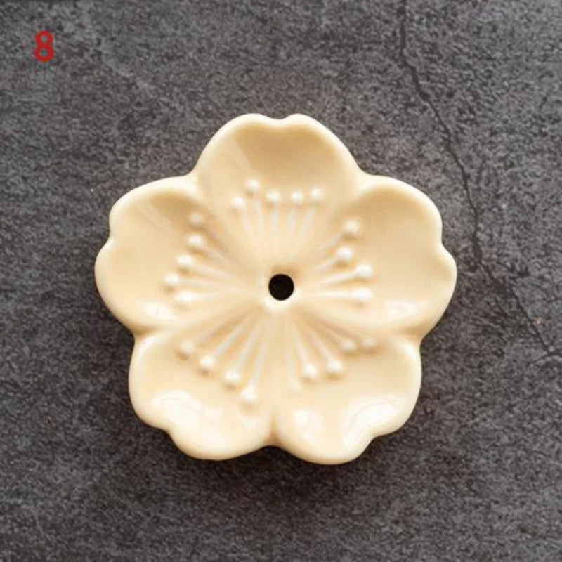 Ceramic Cherry Blossom Incense Burner – Elegant Stick Holder for Home, Office & Teahouse Decor - Image 13