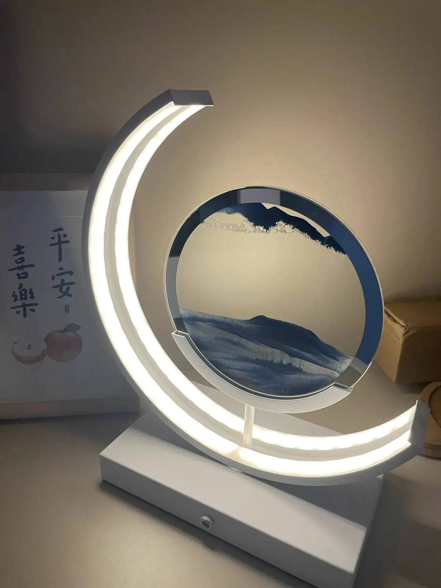 LED Moving Sand Art Table Lamp – 3D Quicksand Night Light Hourglass for Home Decor & Gifts - Image 4