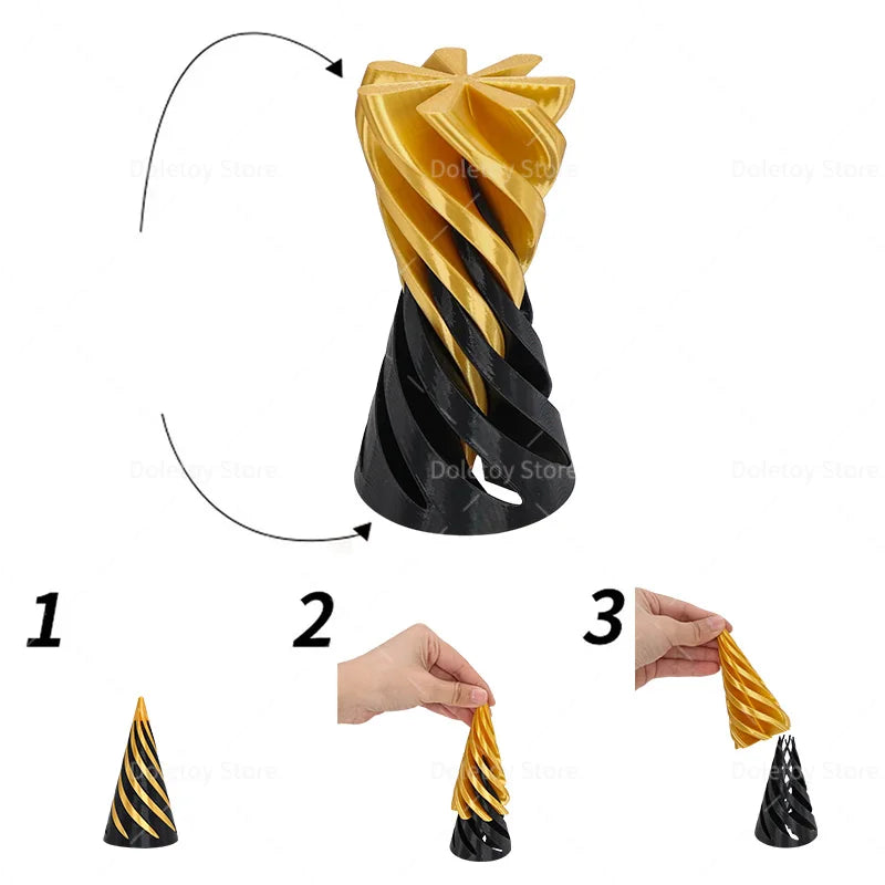 3D Printed Spiral Cone Toy - Image 2