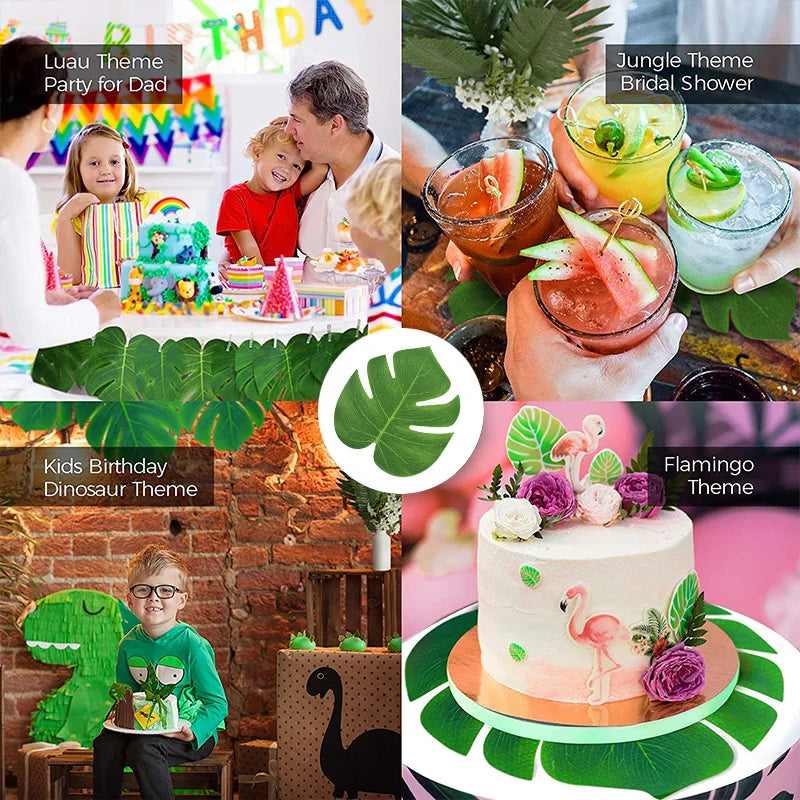 Artificial Tropical Palm Leaves – Hawaiian Luau & Jungle Theme Party Decor for Home & Events - Image 5