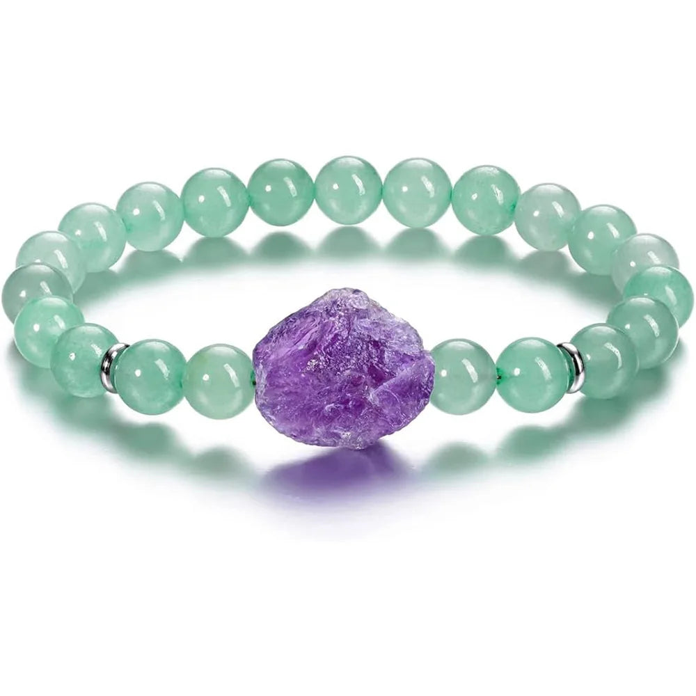 Natural Amethyst Quartz Beaded Bracelet – Wellness & Yoga Jewelry for Women - Image 15